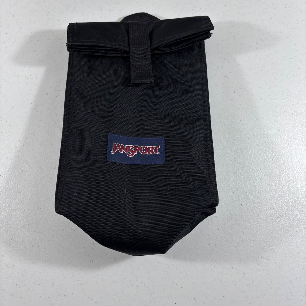 JanSport Rolltop Lunch Bag Black Insulated Tote JS0A2UQ2 Factory Sample!